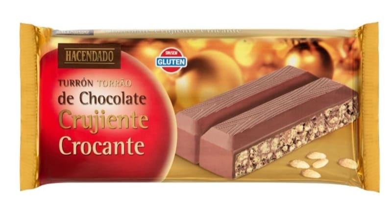 Turrón de chocolate crujiente Hacendado
