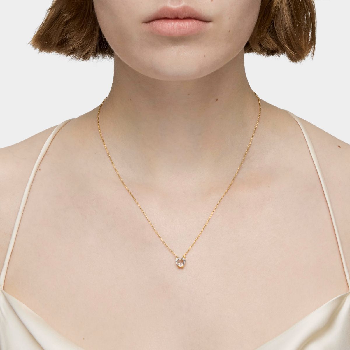 Collar corto de oro y cuarzo cristal de roca Color Pills de Tous