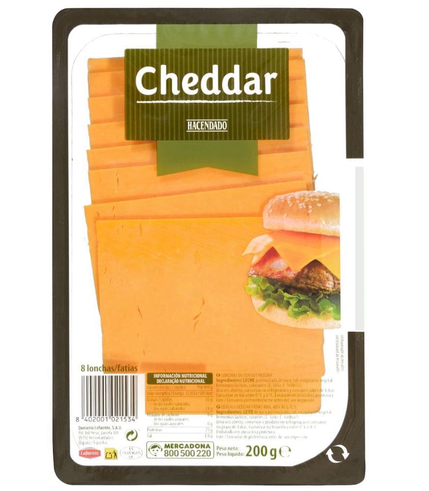 Queso cheddar Hacendado