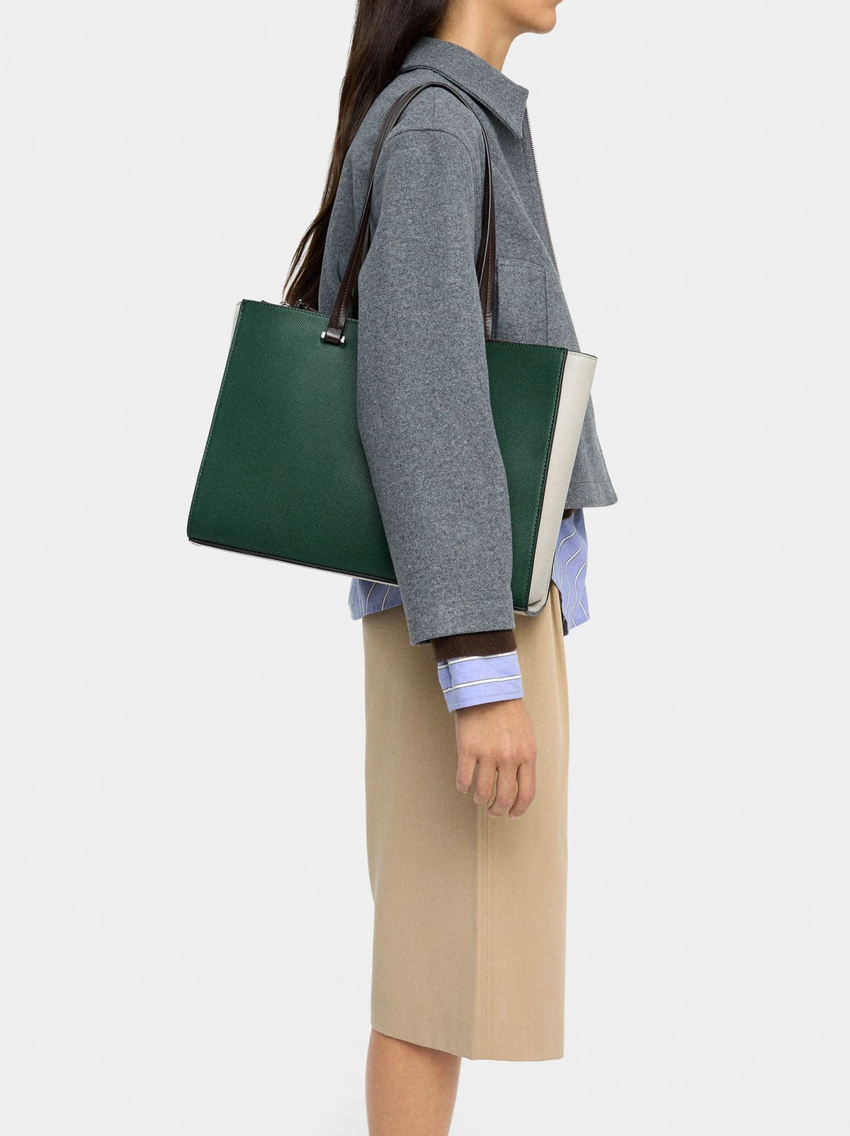 Bolso shopper color block