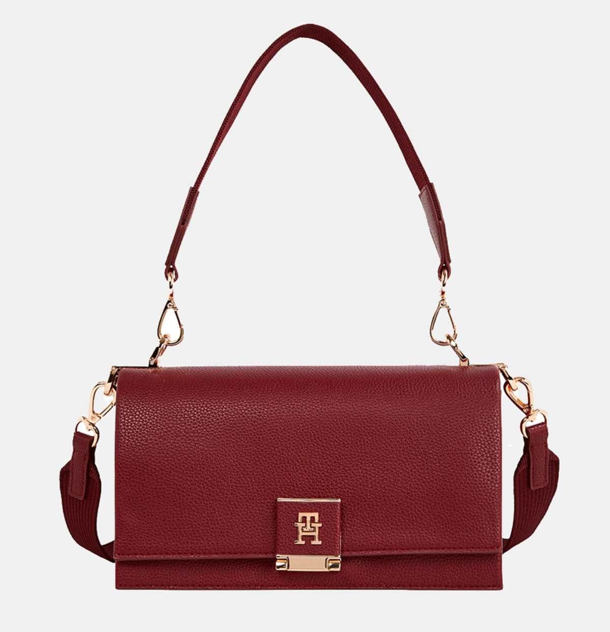 Tommy Hilfiger Bolso estilo bandolera burdeos en El Corte Inglés