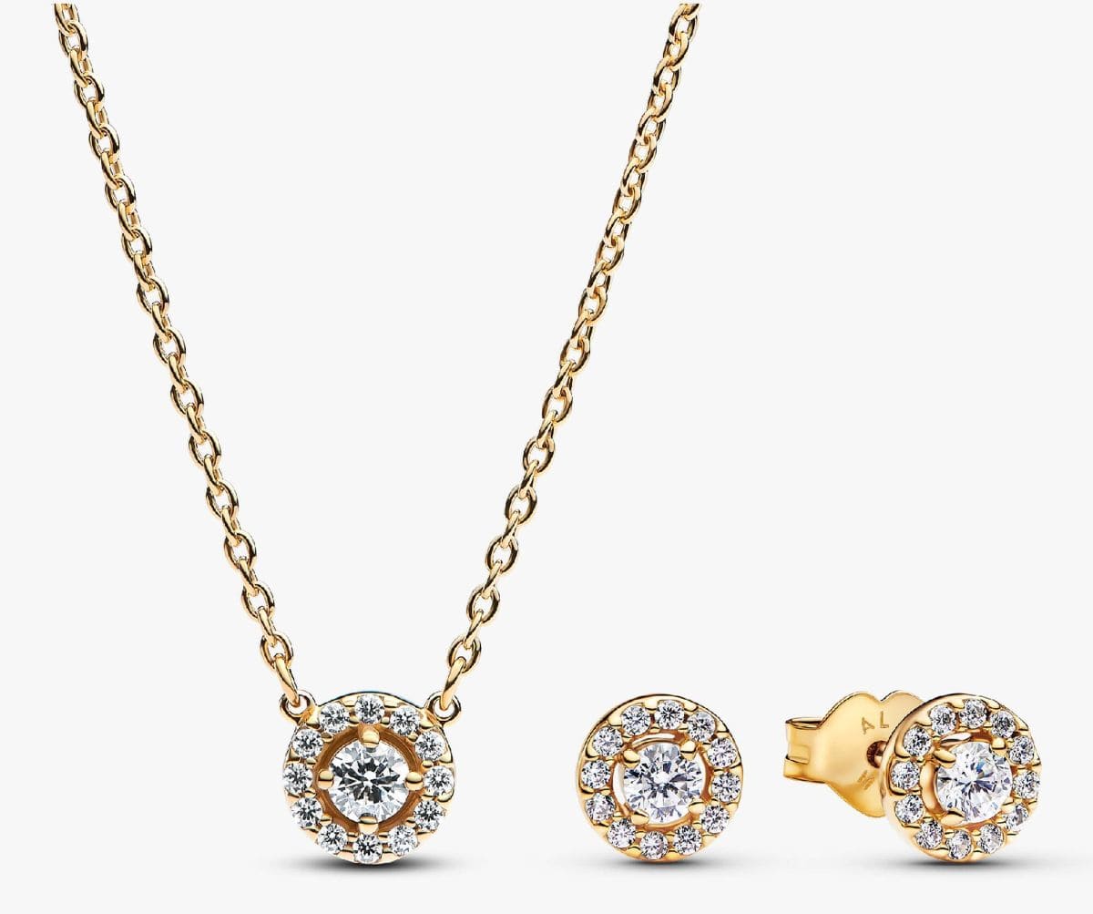 Conjunto de Regalo Collar y Pendientes Halo de Pandora