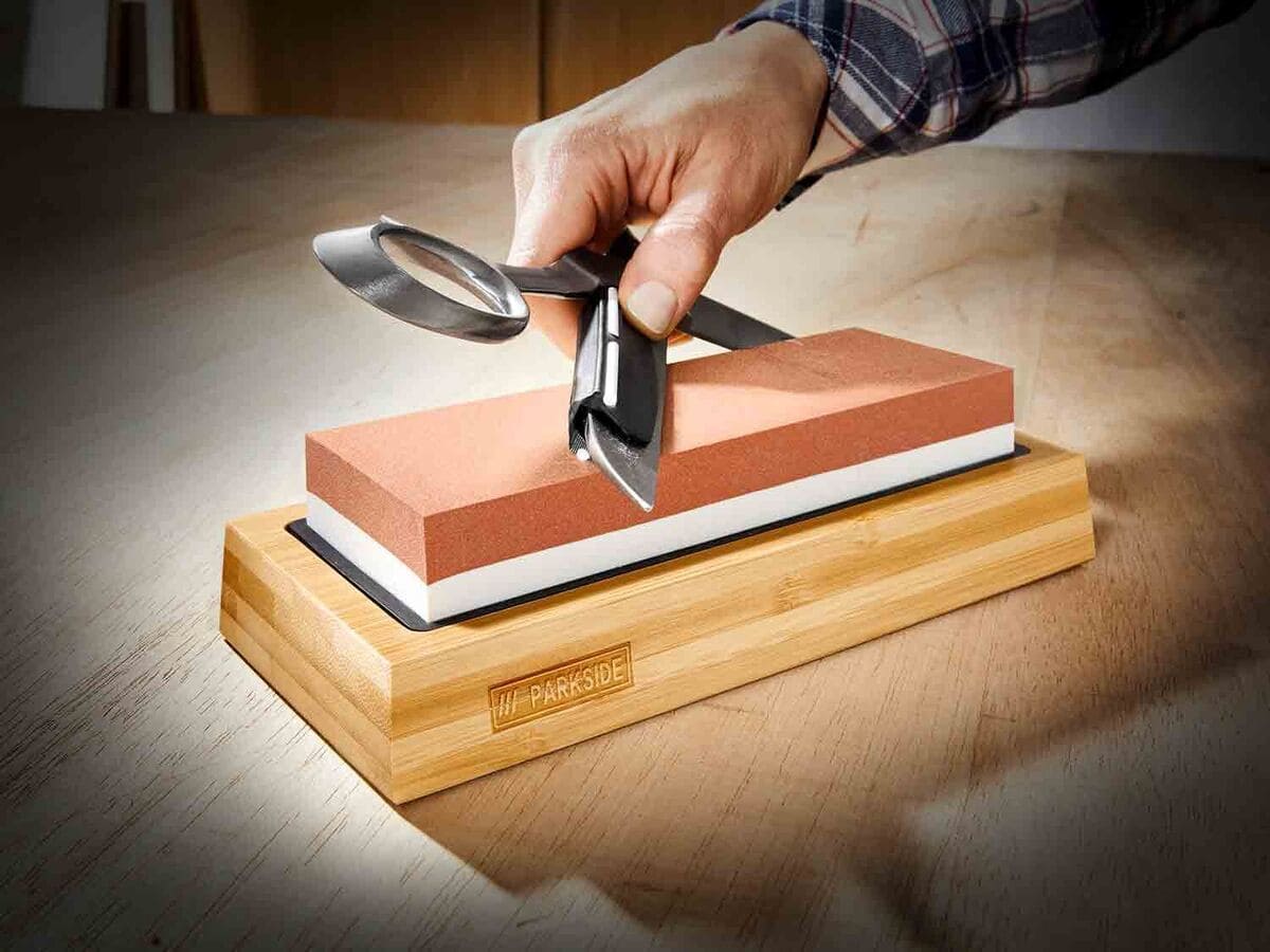 Piedra para afilar cuchillos 2 en 1, Parkside
