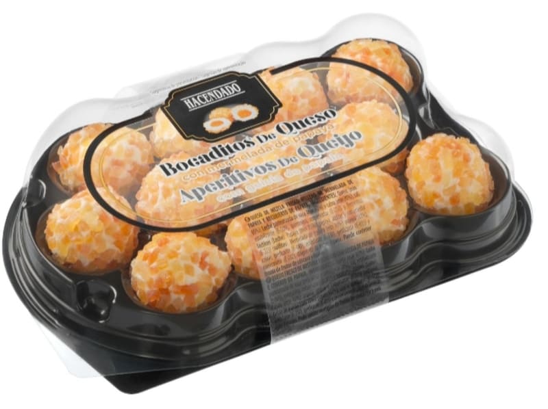 Bocaditos de queso con mermelada de papaya Hacendado