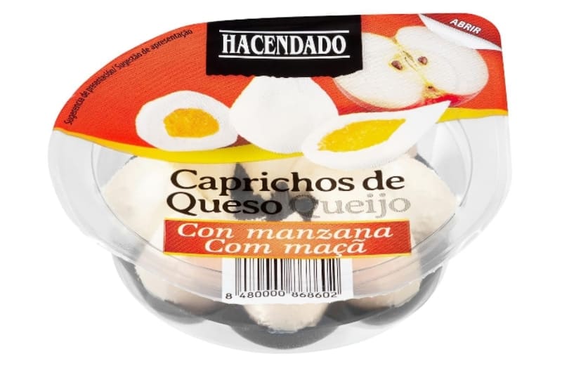 Caprichos de queso con manzana Hacendado