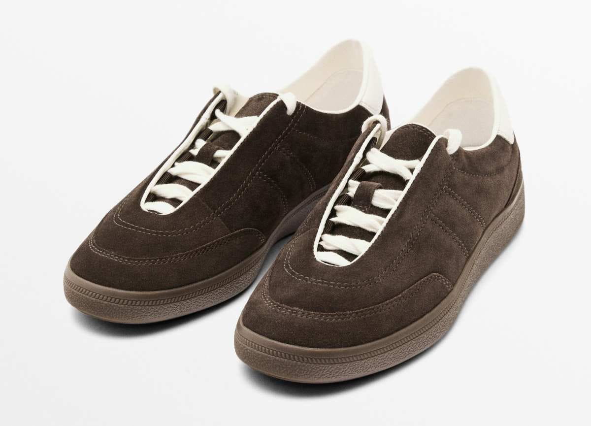 Deportivo serraje pespuntes de Massimo Dutti 1