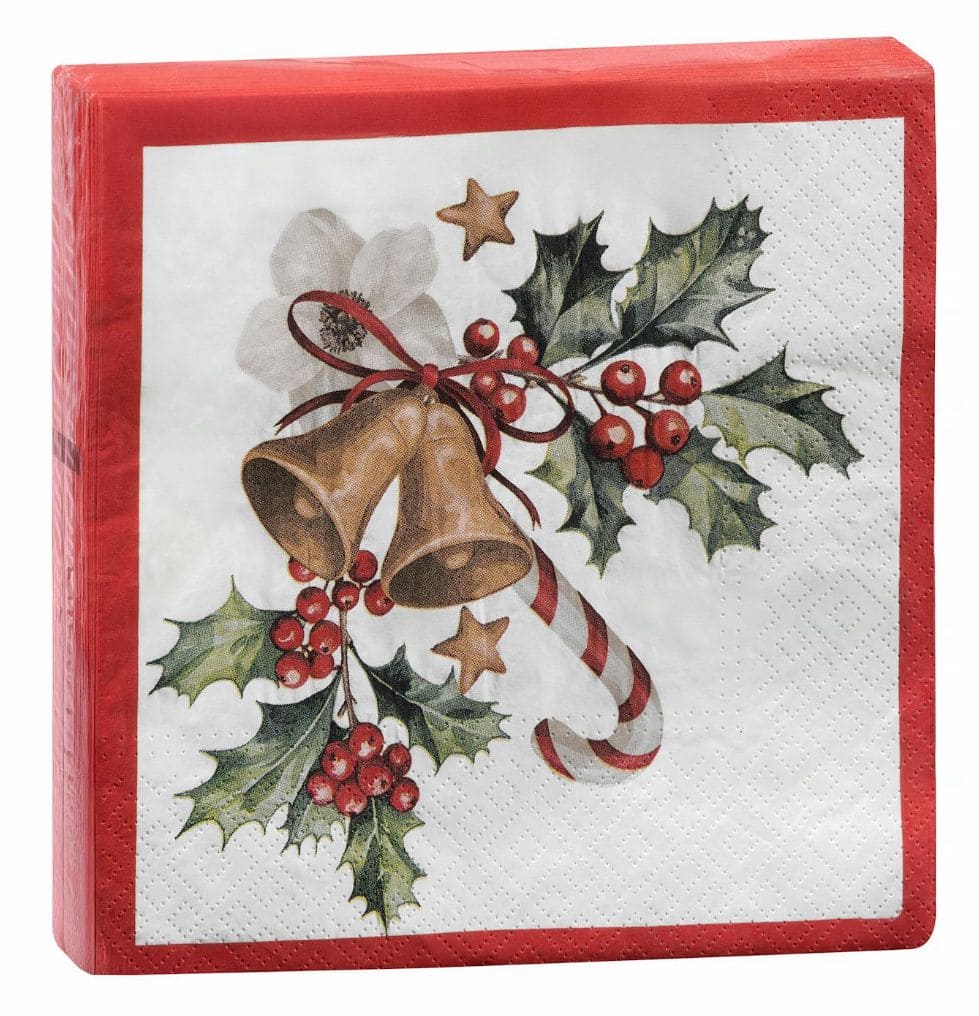 Servilleta papel decoración Navidad Bosque Verde