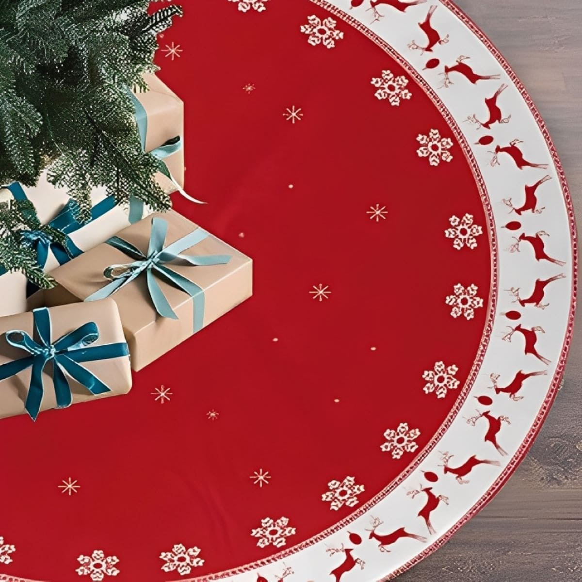 Falda de poliéster para árbol de navidad
