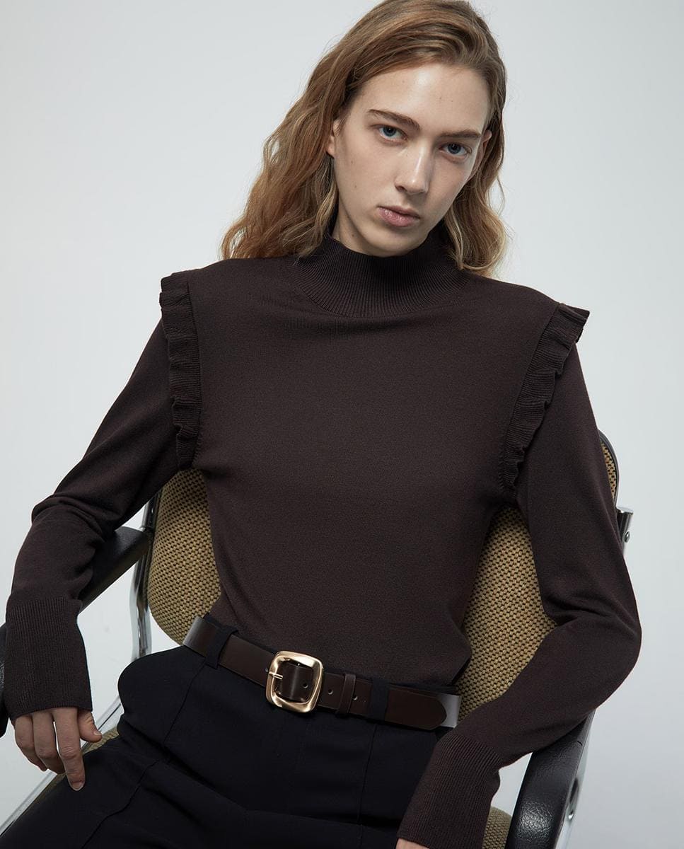 Jersey con detalles de volantes sisa