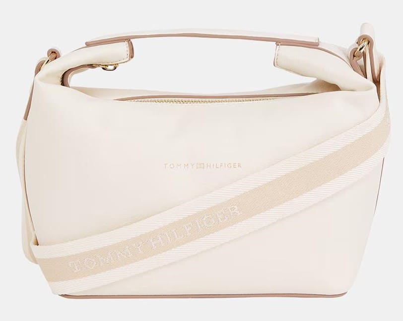 Bolso estilo bandolera con asa en color blanco, Tommy Hilfiger