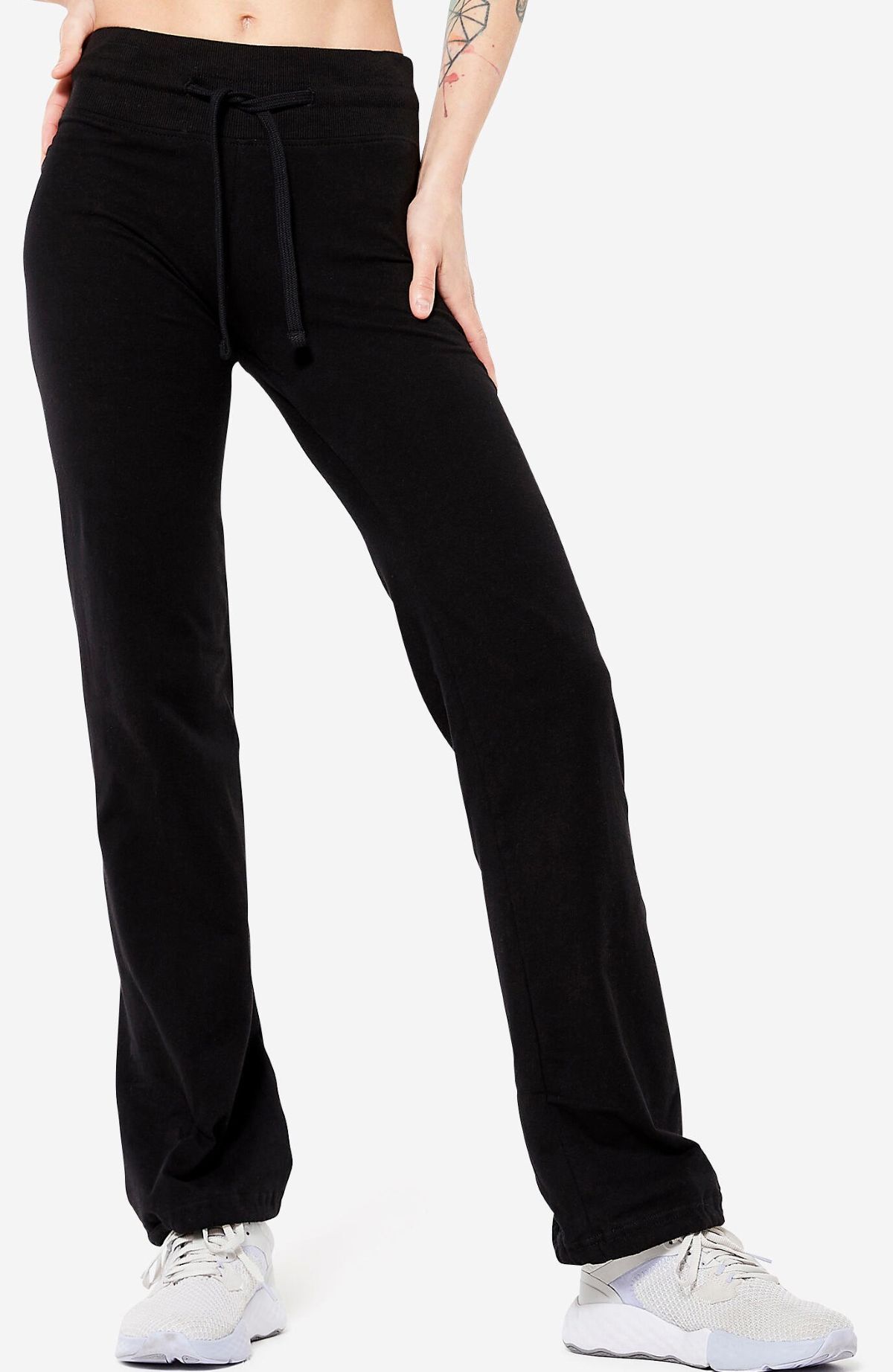 Leggings corte recto bajo ajustables Domyos 500 de Decathlon