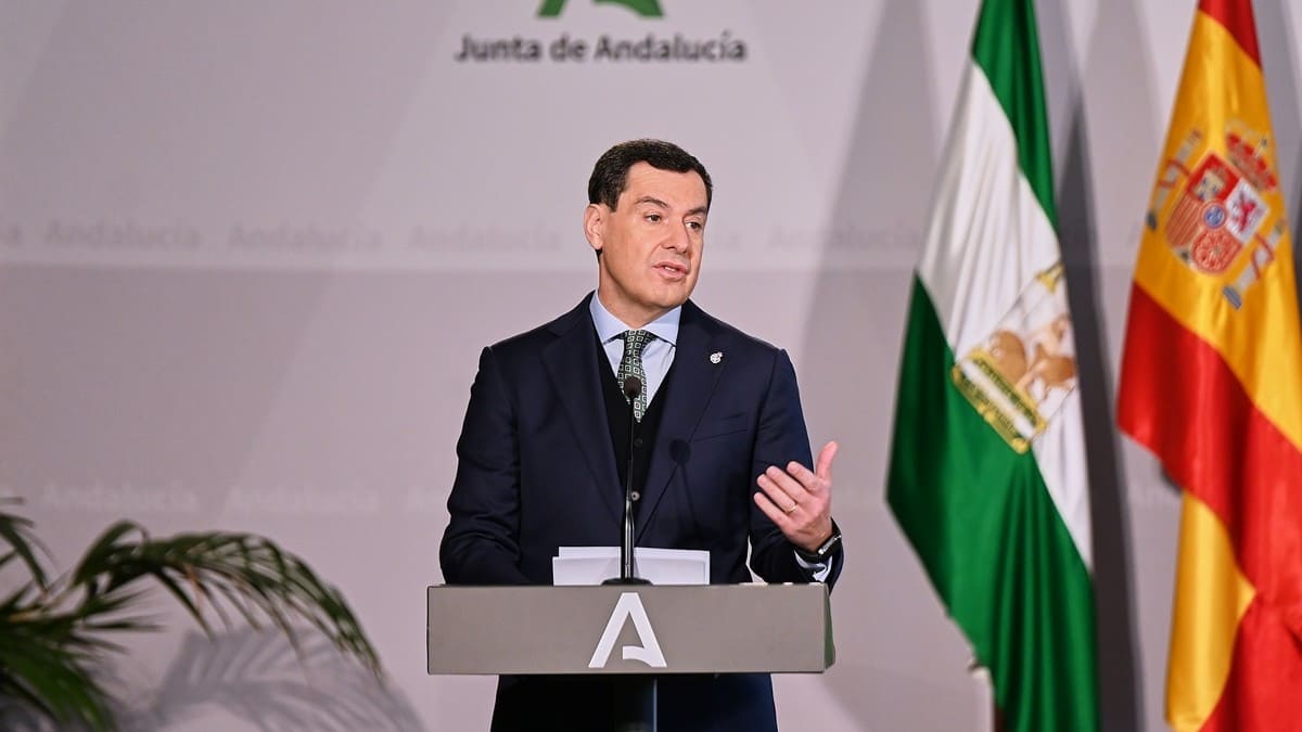 Moreno, durante su alocución en el acto celebrado en Sevilla | Salvador López Medina