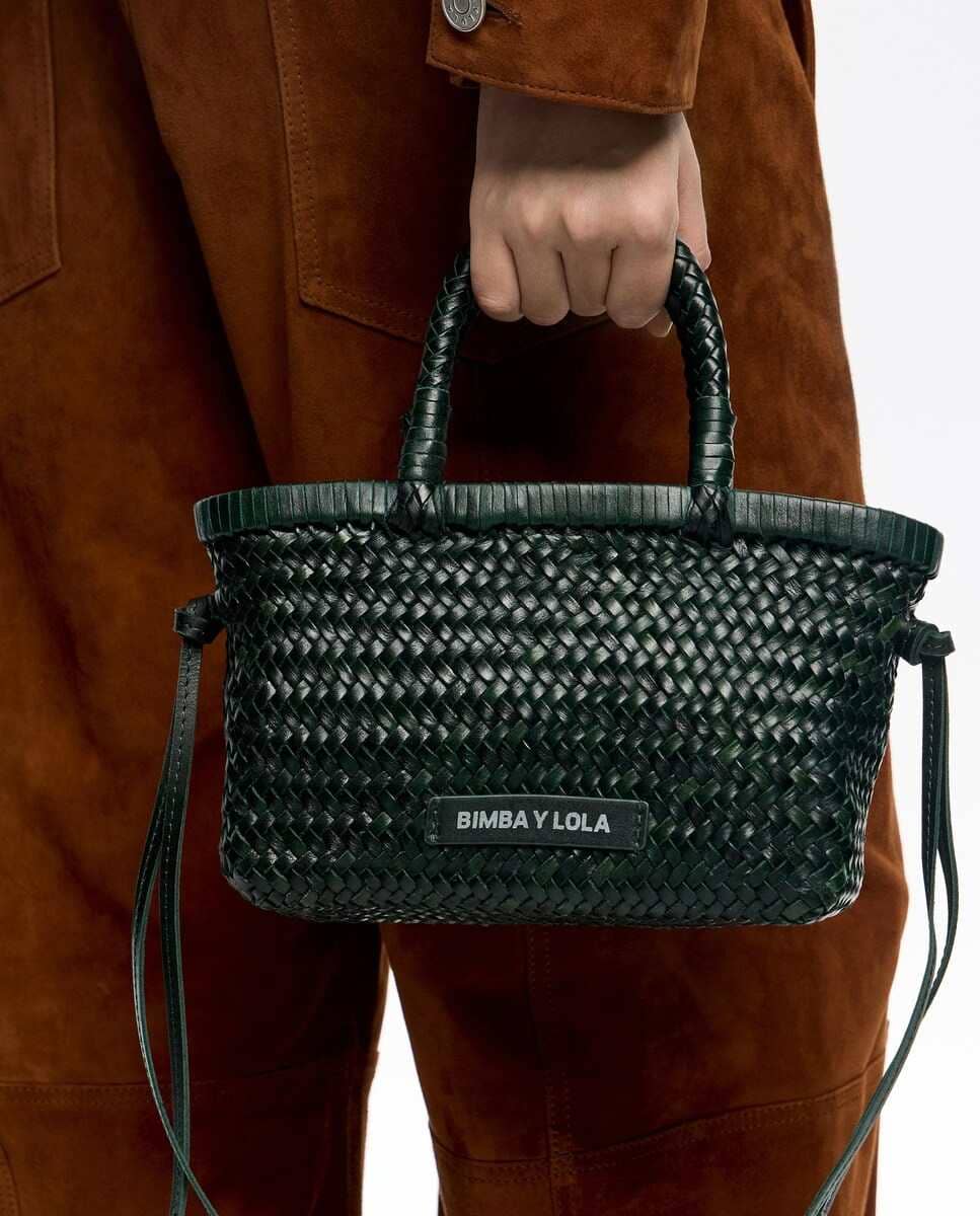 Bimba y Lola Bolso de mano de mujer piel trenzado