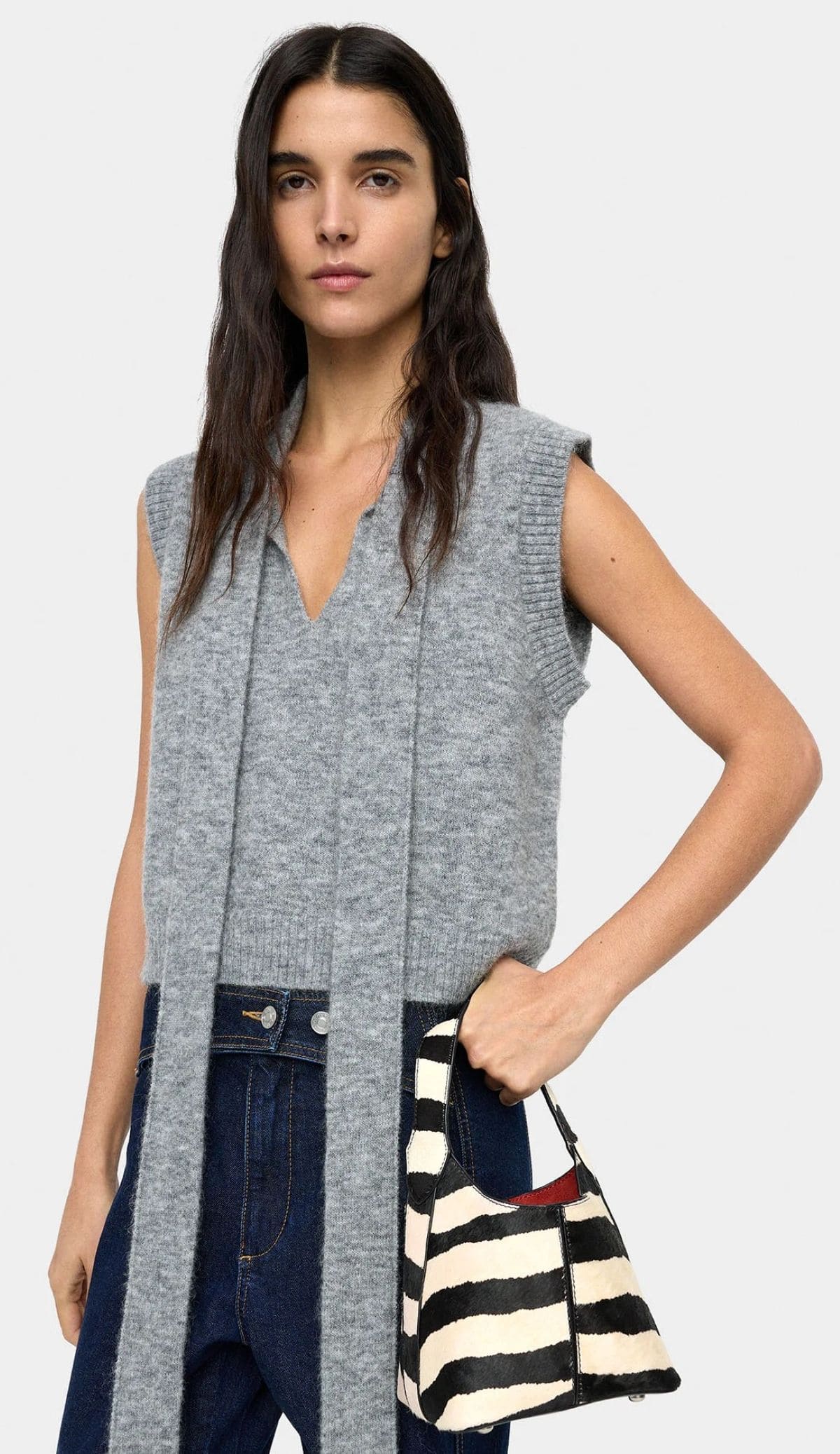 Bolso bombonera de piel con contraste de Parfois