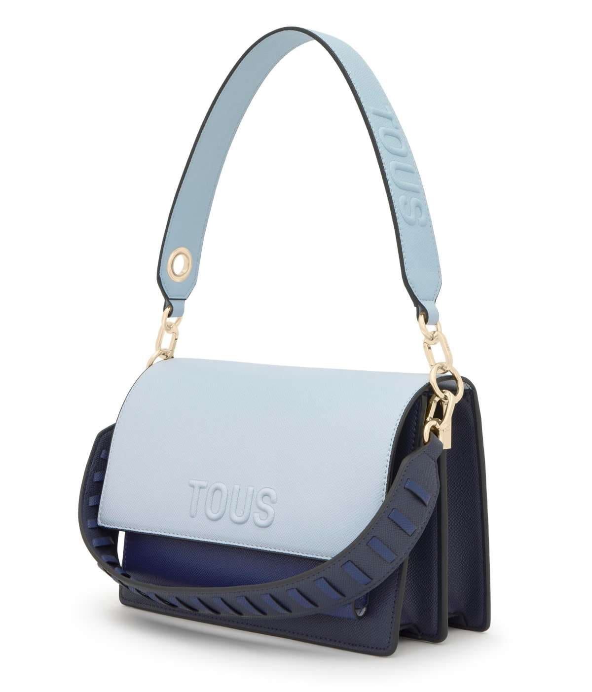 Bandolera mediana azul marino Audree Saffiano de TOUS