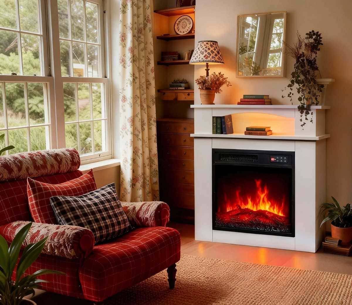 HOMAVO Chimenea Eléctrica con Mueble en Leroy Merlin