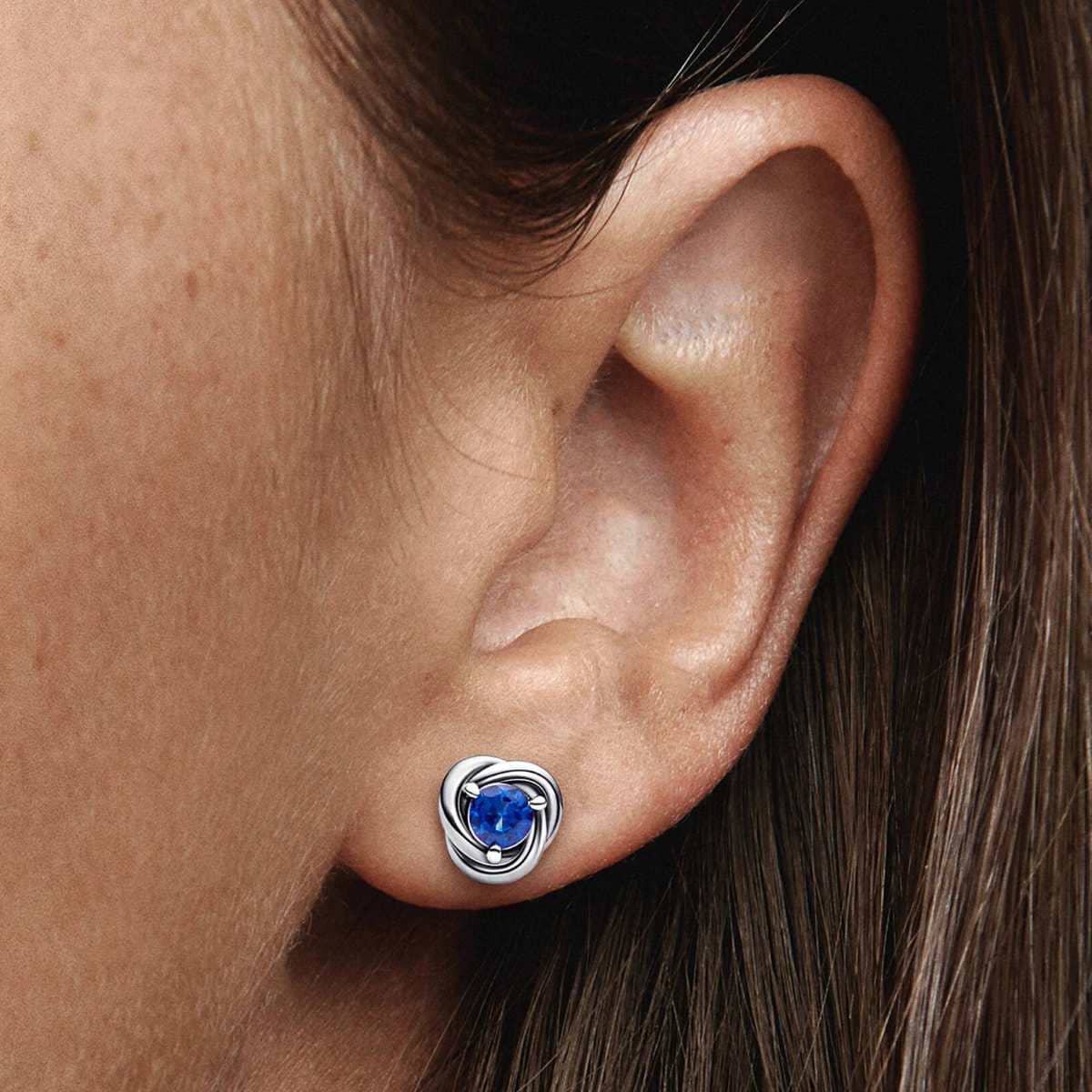 Pendientes de botón Circulo Eternity Septiembre de Pandora 1