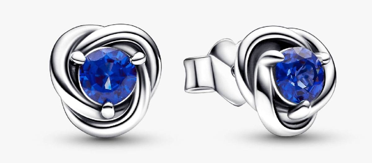 Pendientes de botón Circulo Eternity Septiembre de Pandora