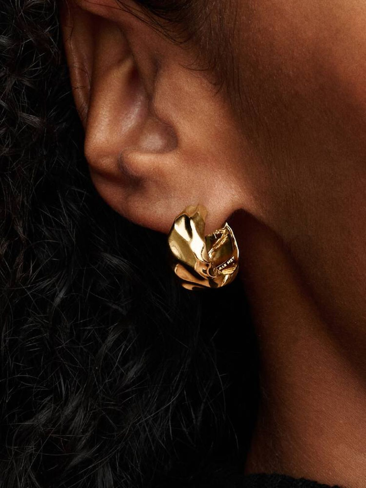 Pendientes de aro ondulados de Pandora