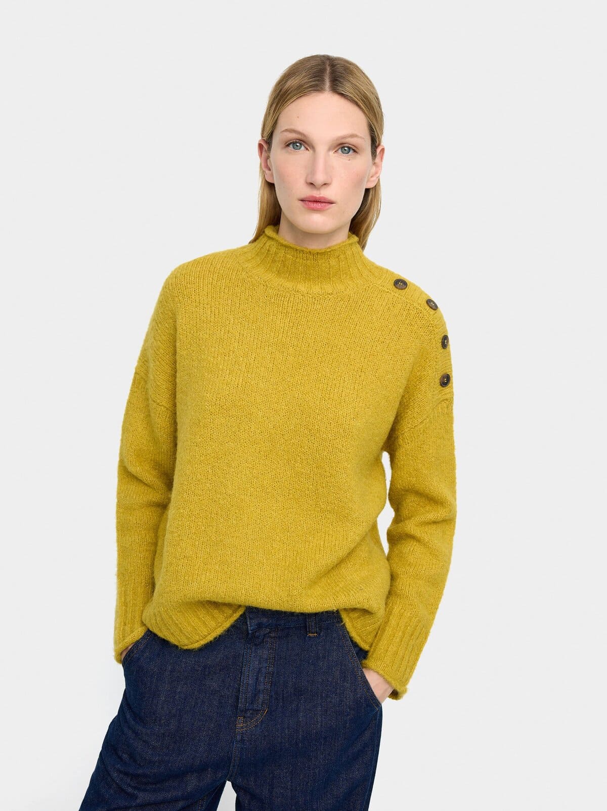 Jersey de punto con detalle de botones