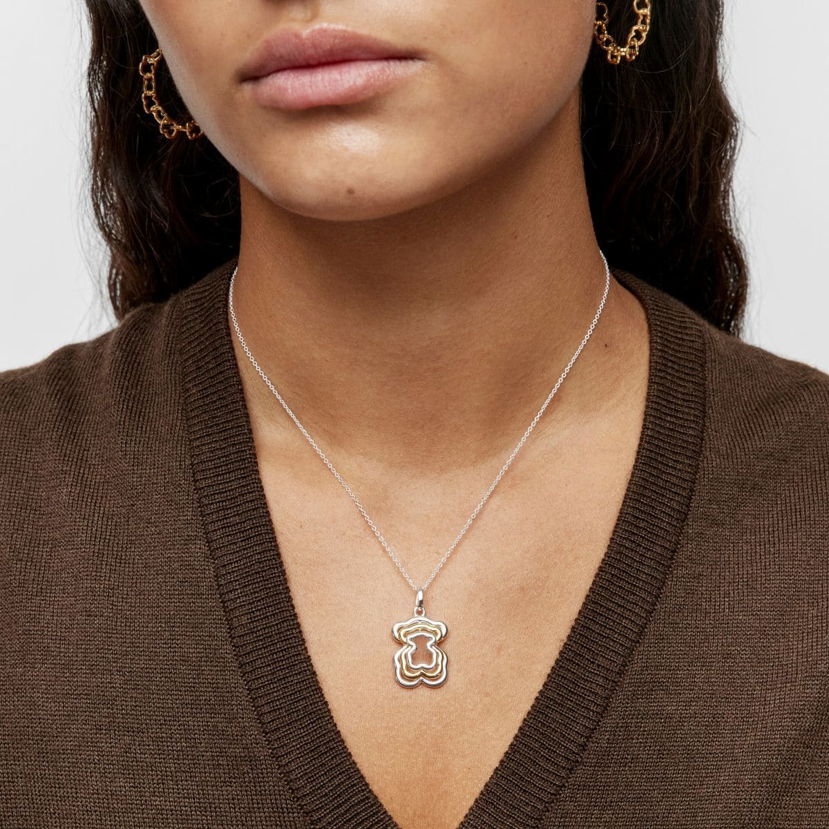 Collar triple oso bicolor Bickie de Tous