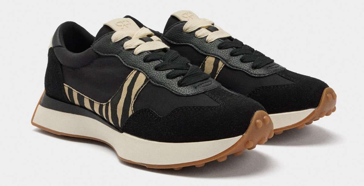 Zapatillas con detalles estampado animal de Parfois