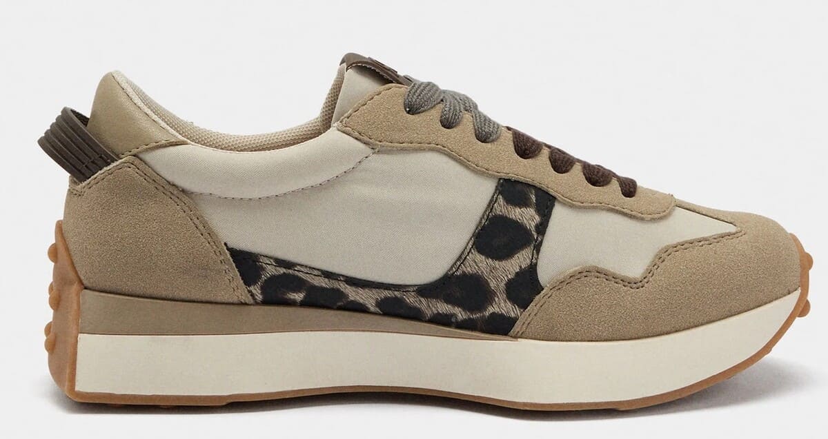 Zapatillas con detalles estampado animal