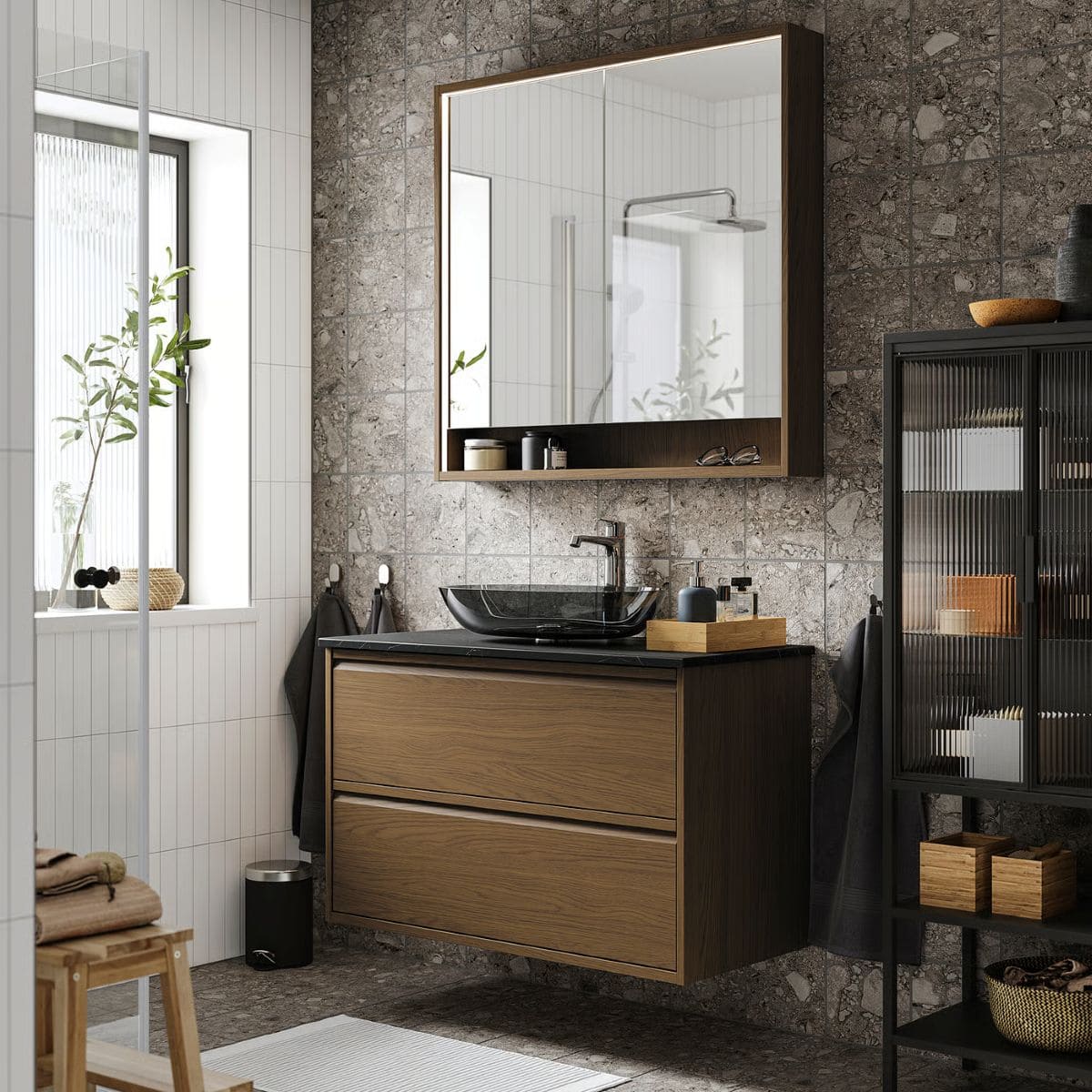 Mueble de baño con lavabo de la serie ÄNGSJÖN-OXMYREN de Ikea