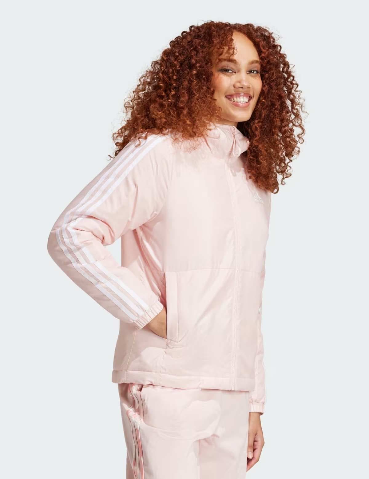 Chaqueta con capucha Essentials Insulated 3 bandas de Adidas