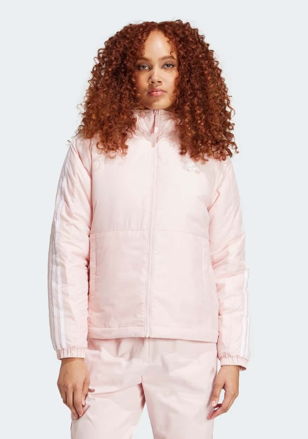 Chaqueta con capucha Essentials Insulated 3 bandas de Adidas