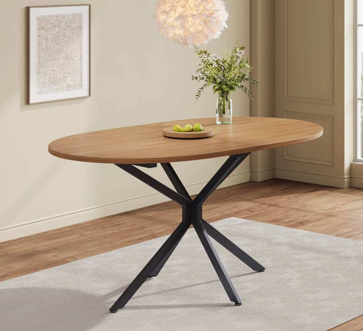 Mesa de comedor ovalada para 4 a 6 personas en Leroy Merlin