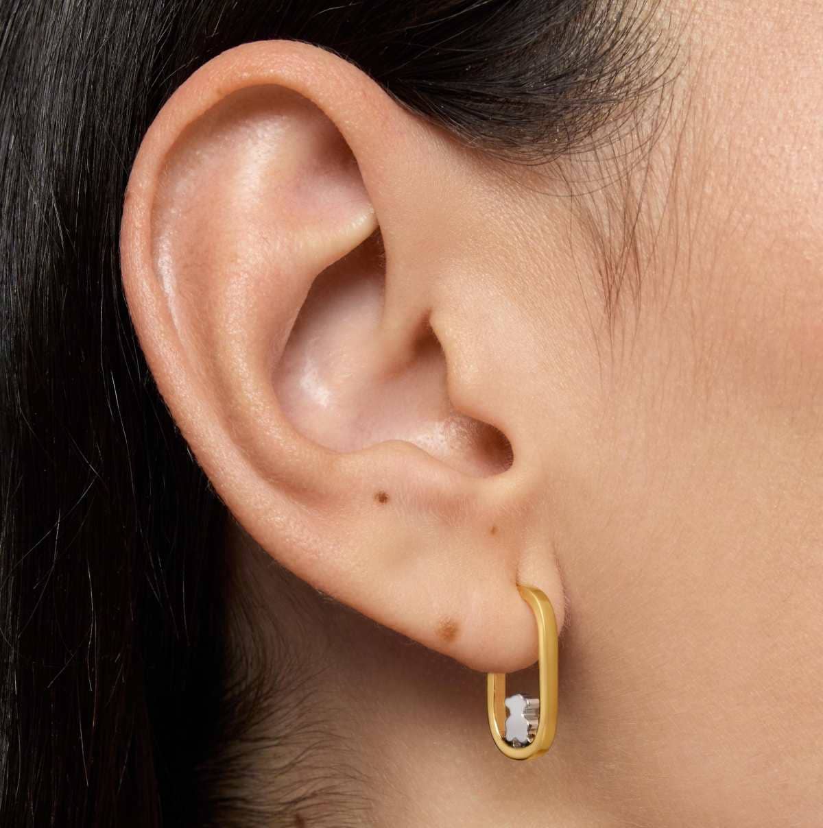 Pendientes de aro bicolor Camille de TOUS