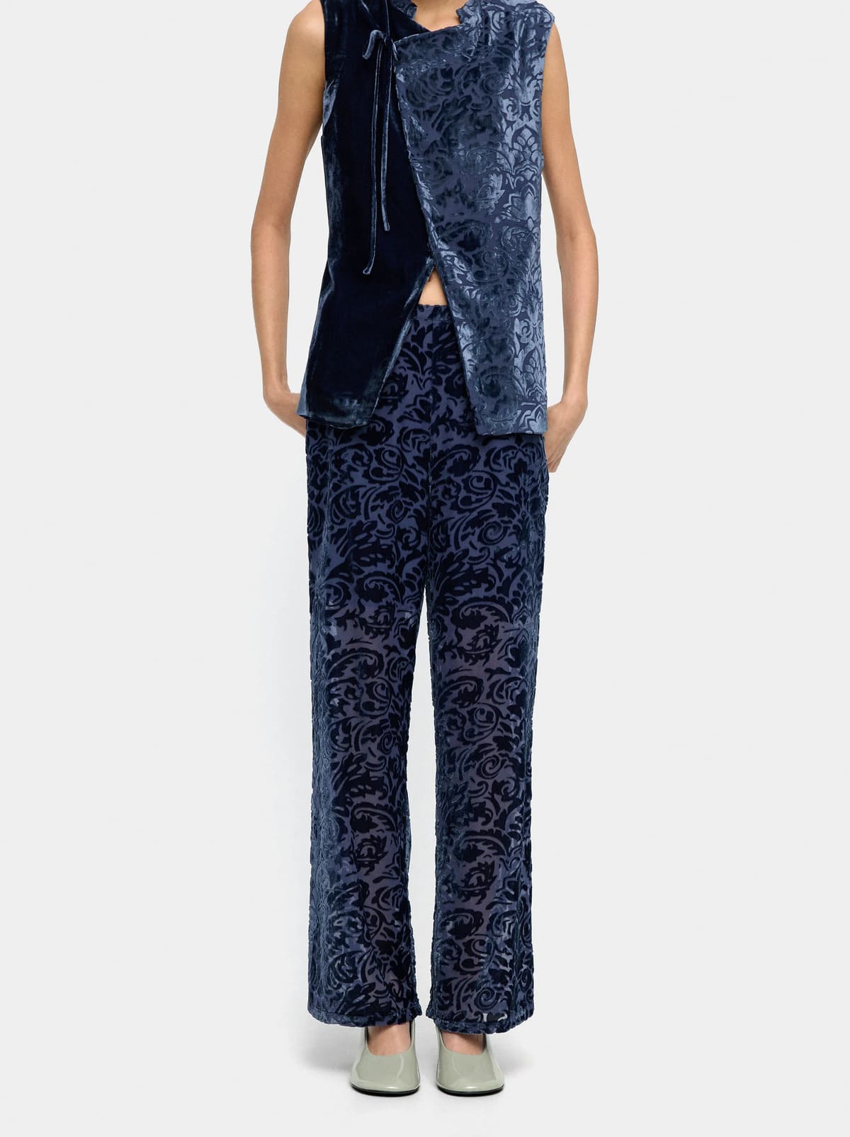 Pantalón Jacquard semitransparente