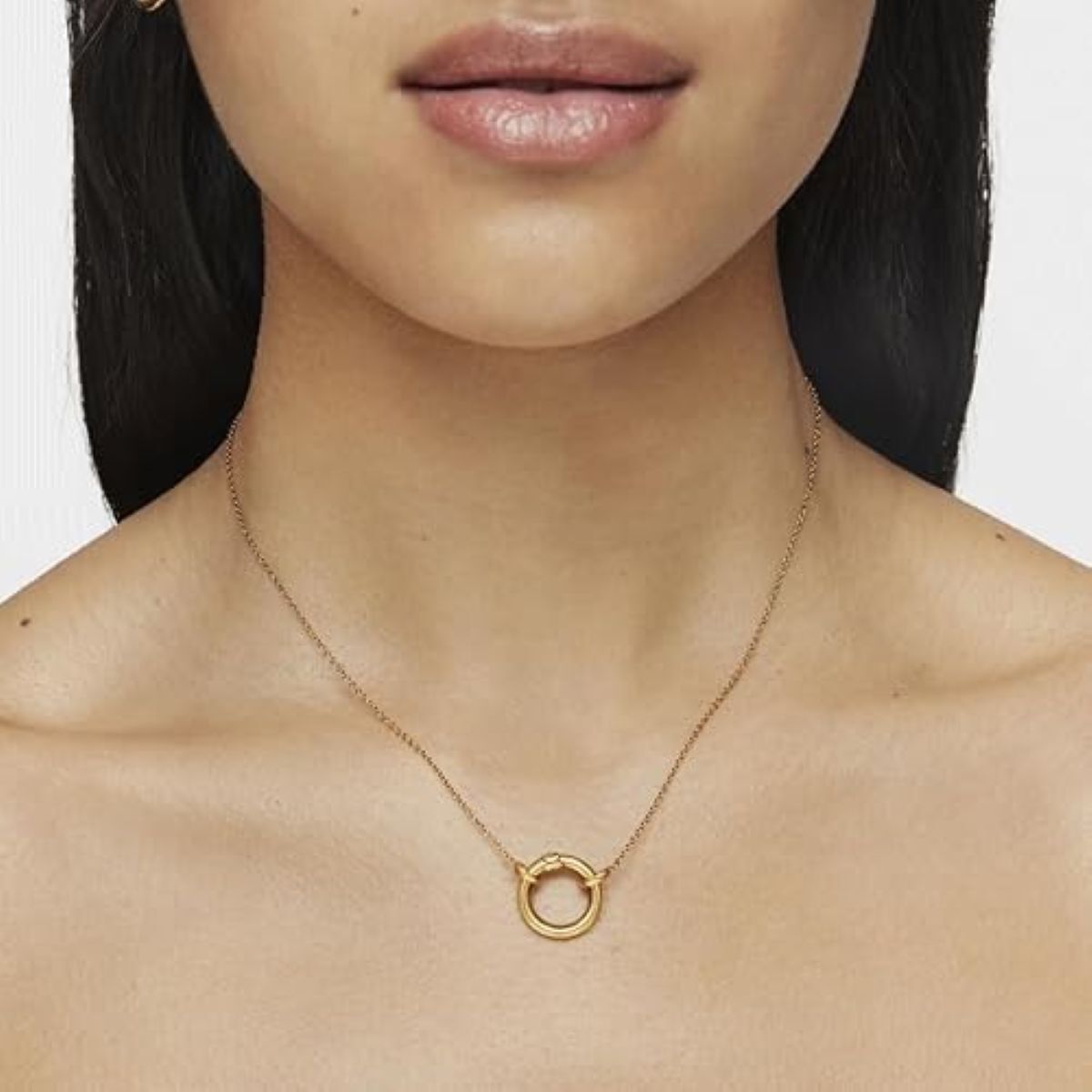 Collar de baño de oro 18Kt sobre plata con colgante de anillo Tous de Amazon
