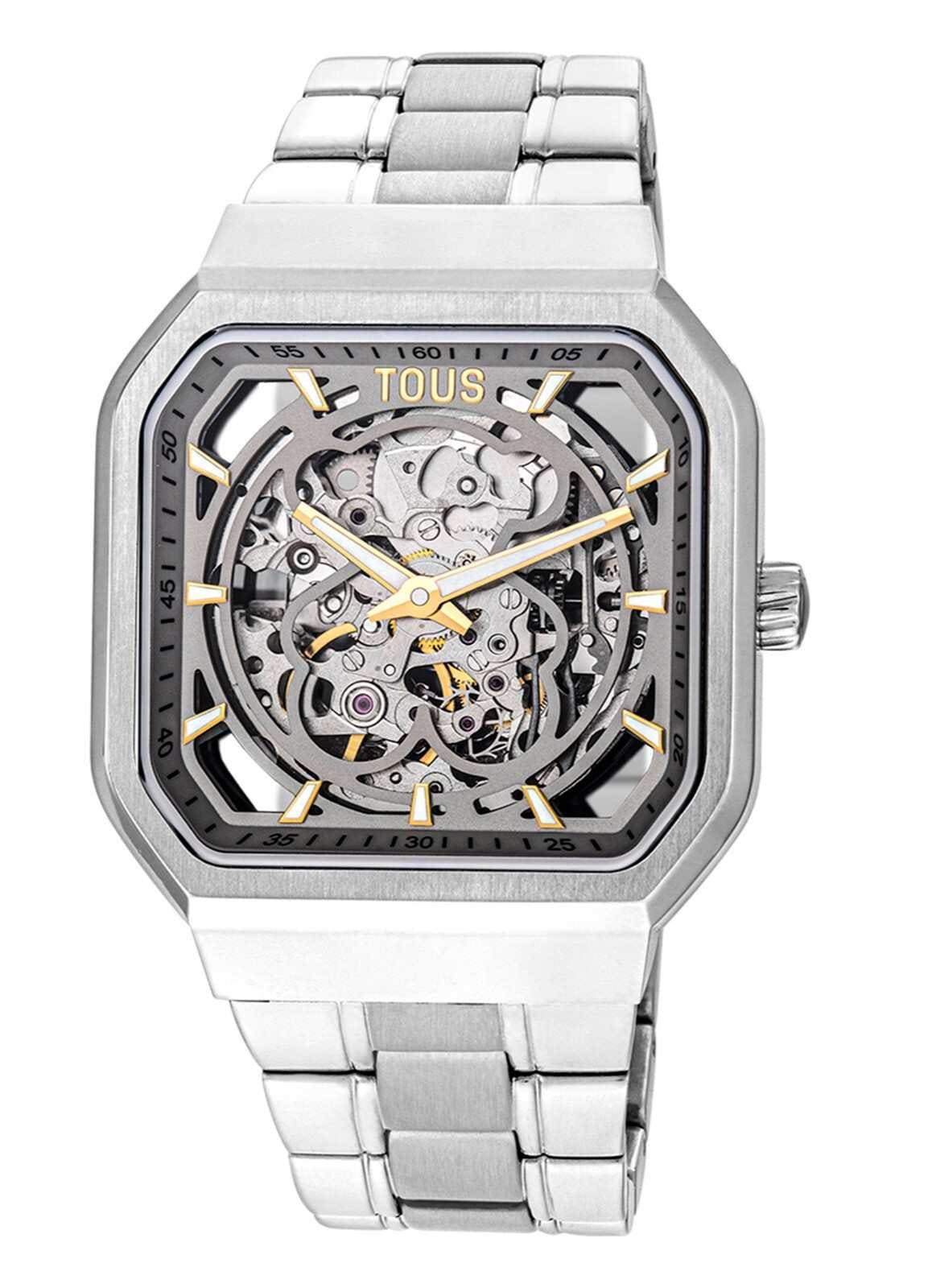 Reloj analógico automático con brazalete de acero D-Bear de TOUS