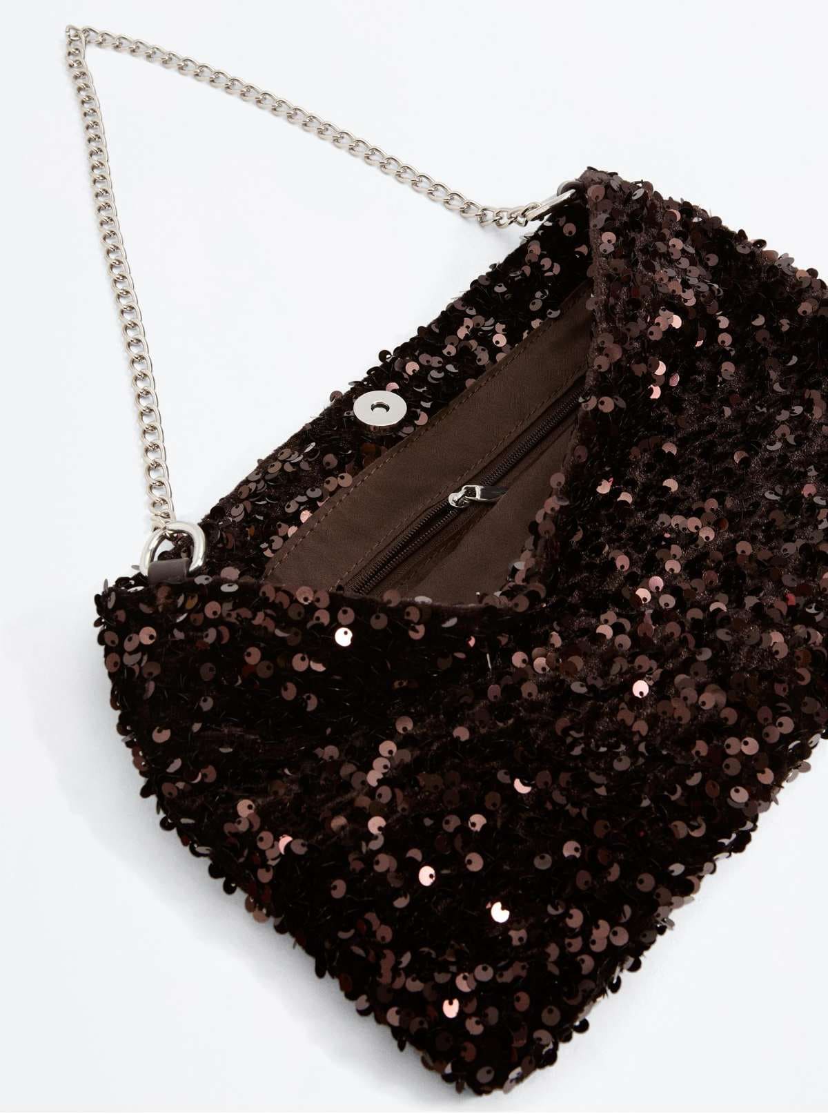 Bolso bandolera lentejuelas de Lefties