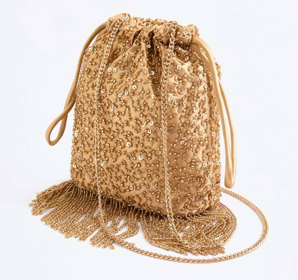 Bolso bombonera bandolera abalorios de Lefties