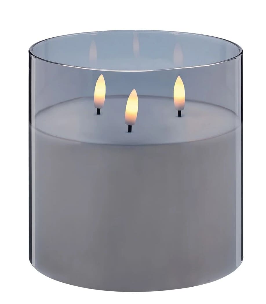 Vela LED de cera auténtica en vaso