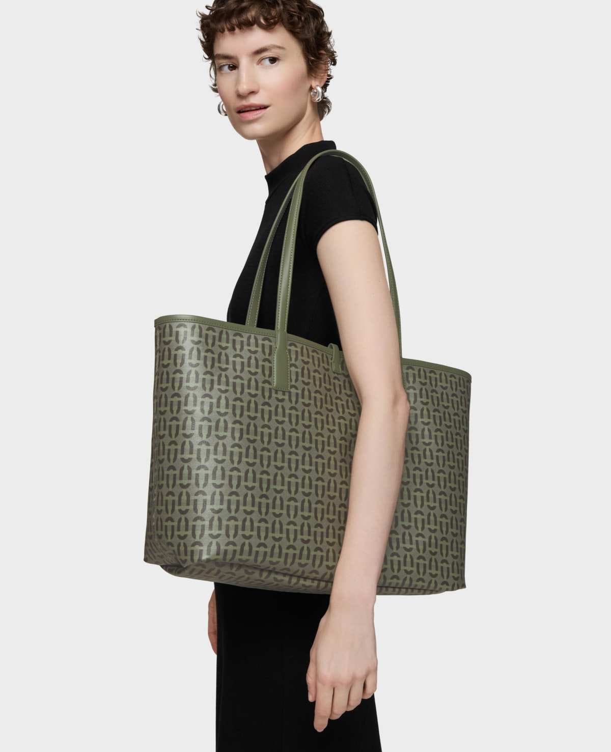 Capazo grande reversible caqui TOUS Double Way Manifesto