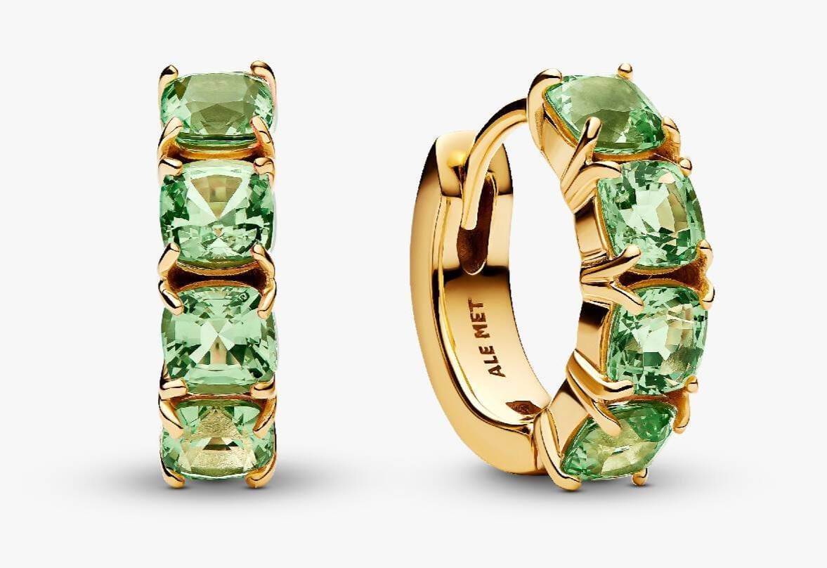 Pendientes de Aro Verdes de Pandora