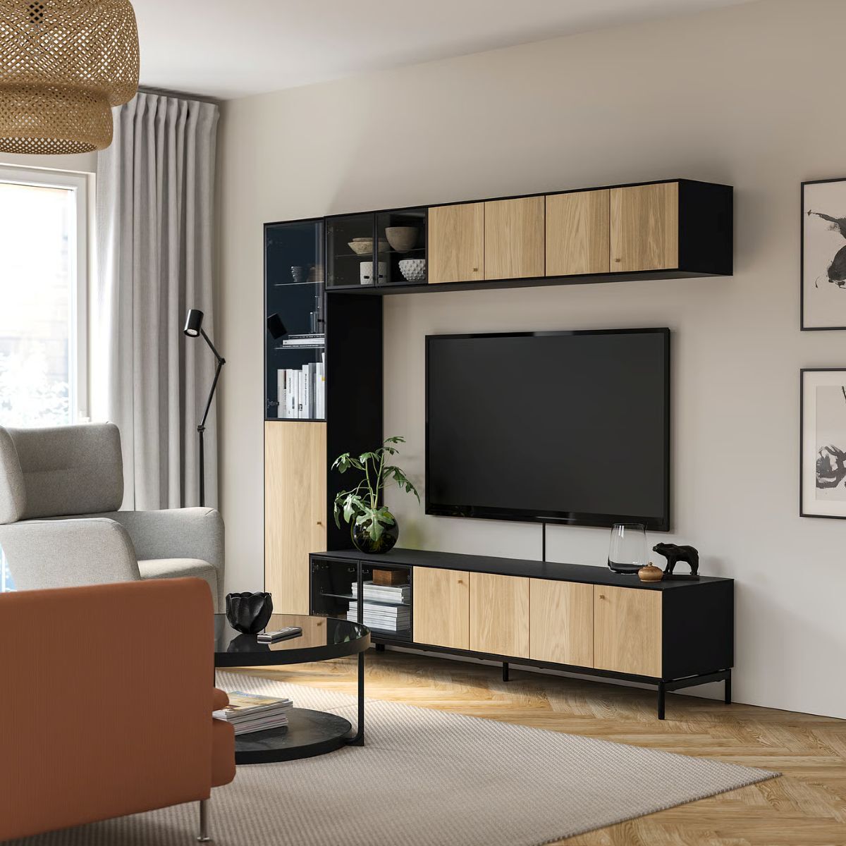 Mueble de televisión de la serie BOASTAD de Ikea