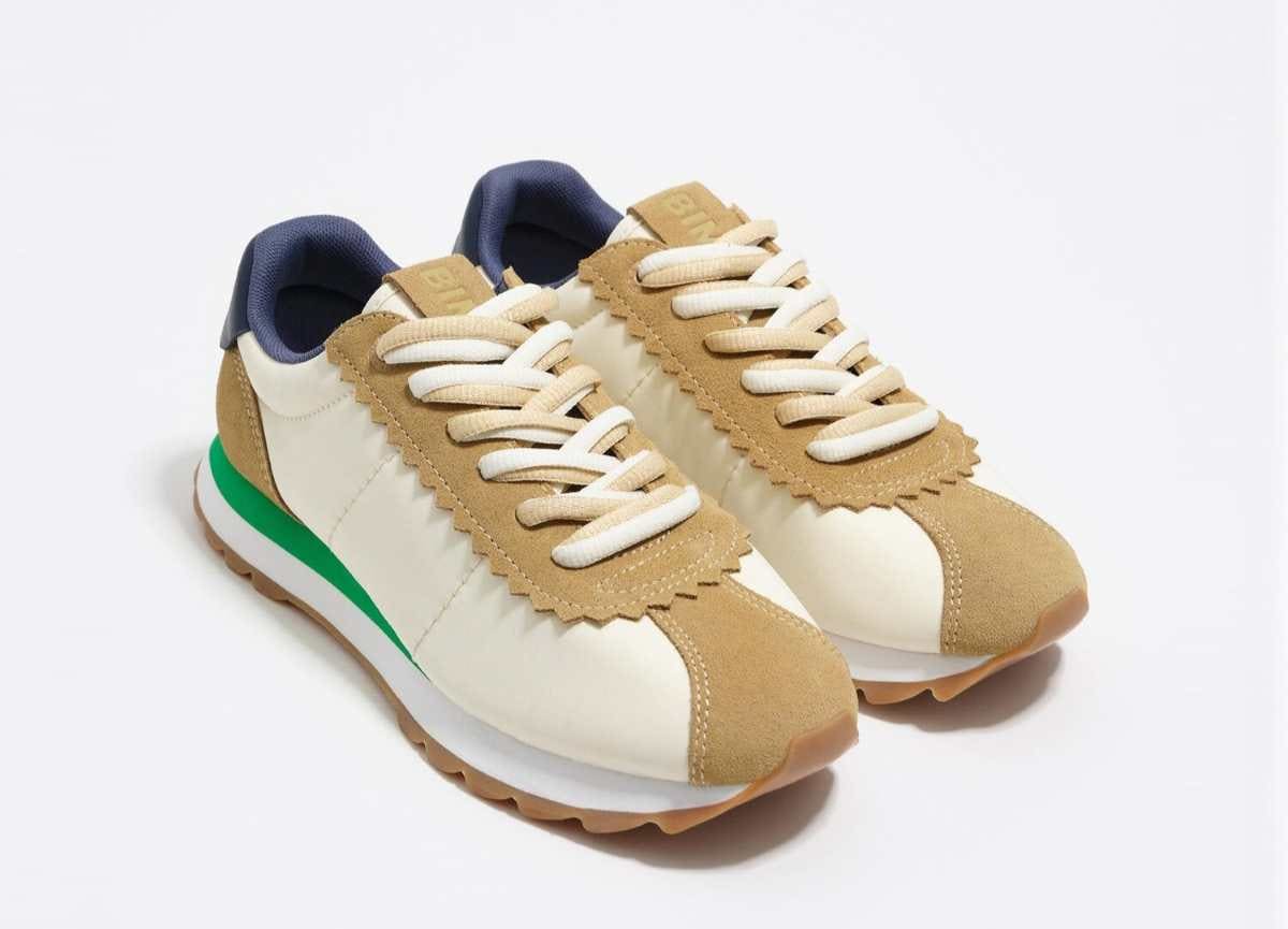 Bimba y Lola Zapatillas deportivas de mujer bicolor y suela con acabado dentado