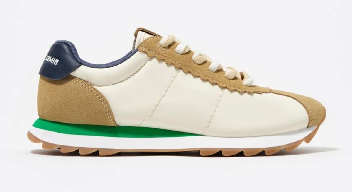 Bimba y Lola Zapatillas deportivas de mujer bicolor y suela con acabado dentado