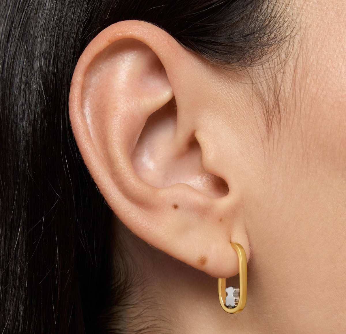 Pendientes de aro bicolor Camille de TOUS