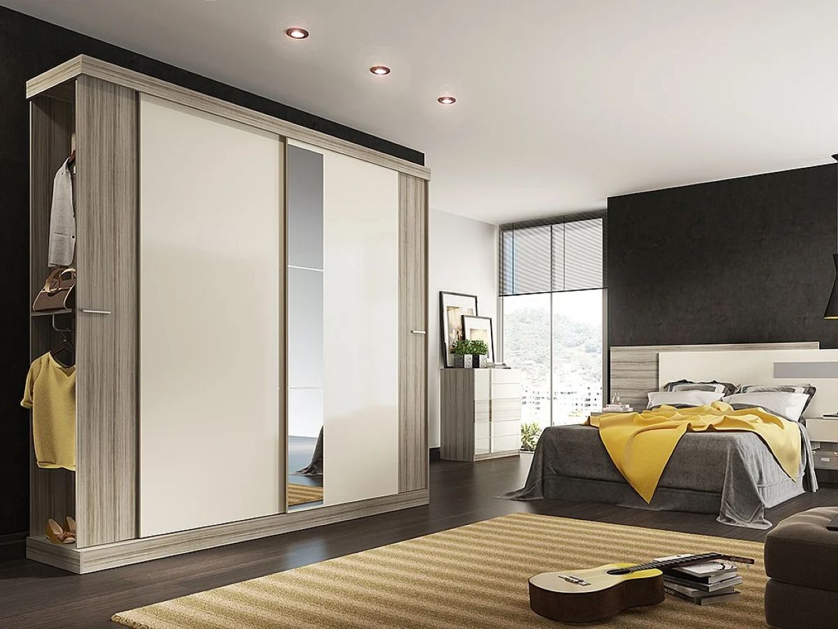 Armario con dos puertas correderas y espejo ADALRIK II de Leroy Merlin