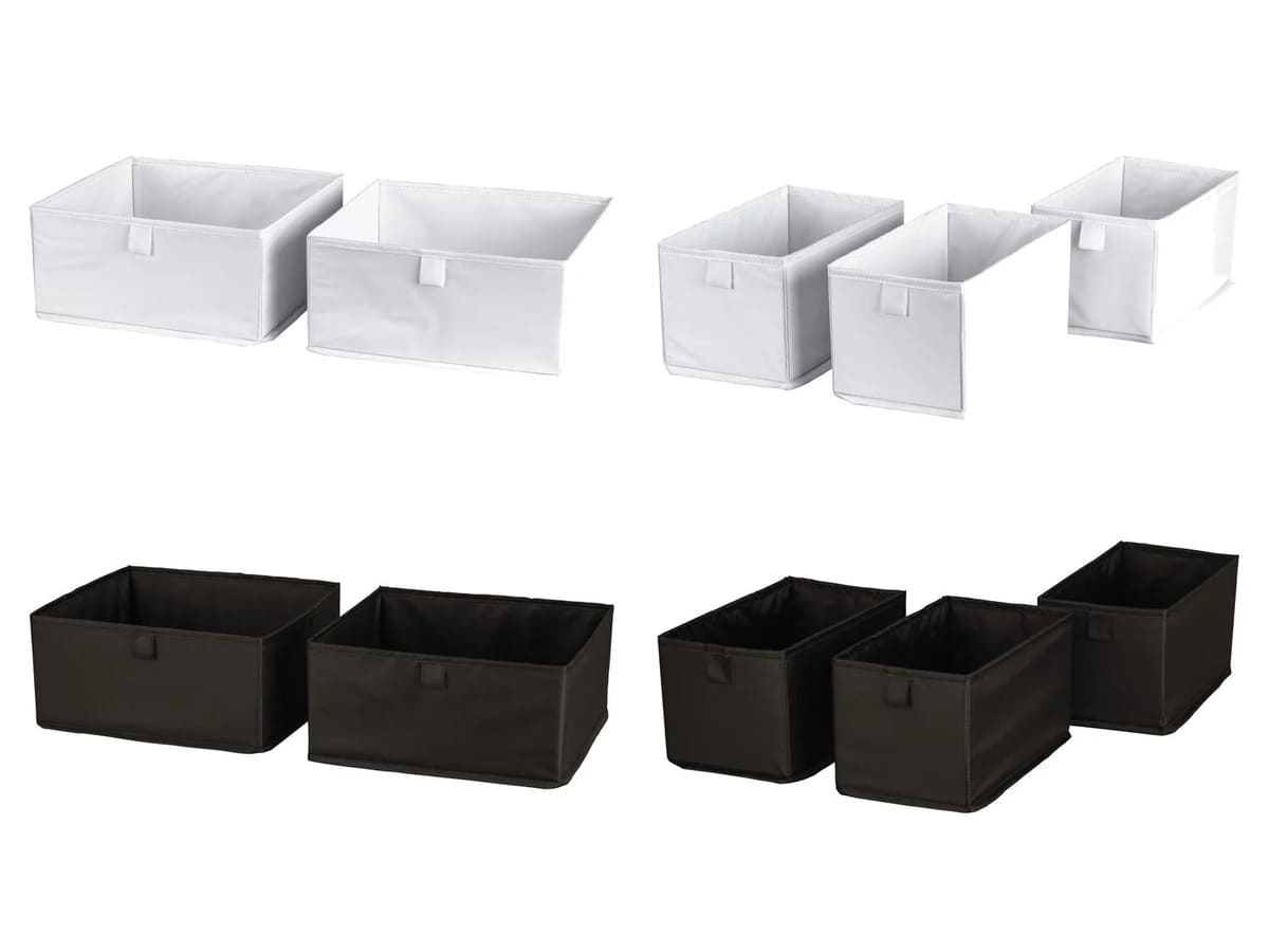 Set de cajas de ordenación de poliéster y cartón