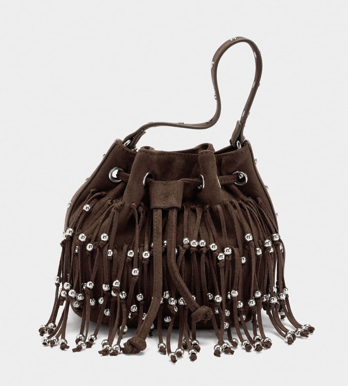 Bolso de fiesta con flecos y cuentas