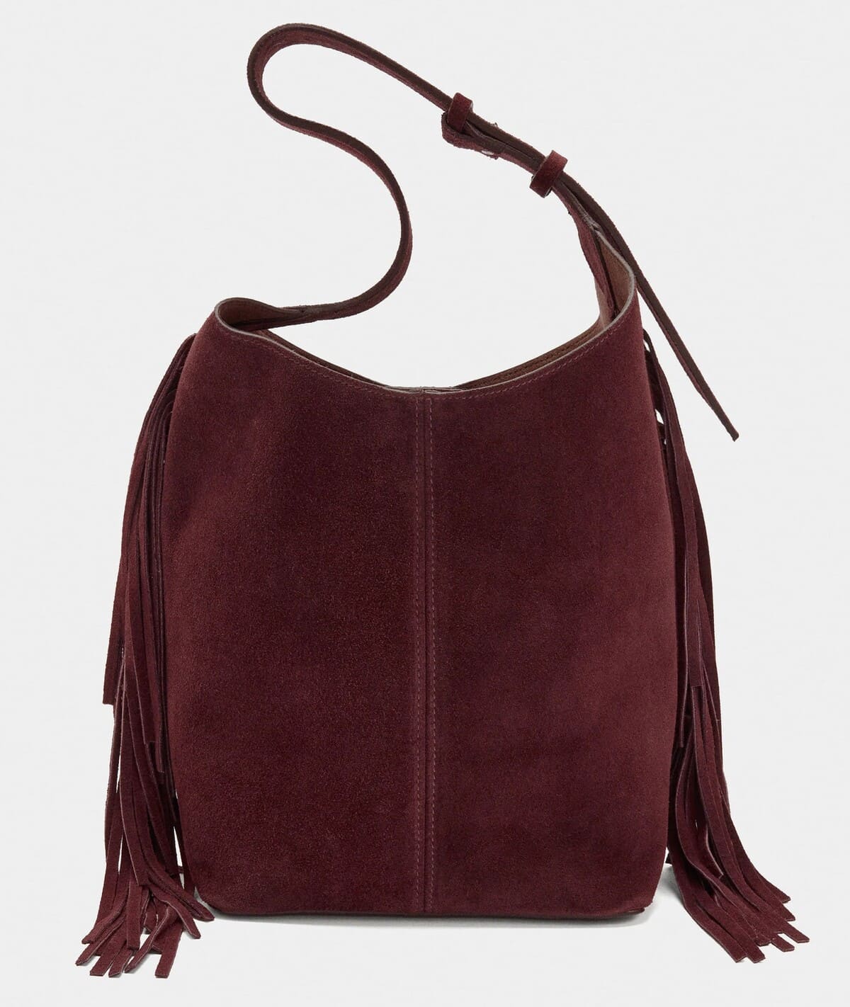 Bolso de hombro de piel con bolsa