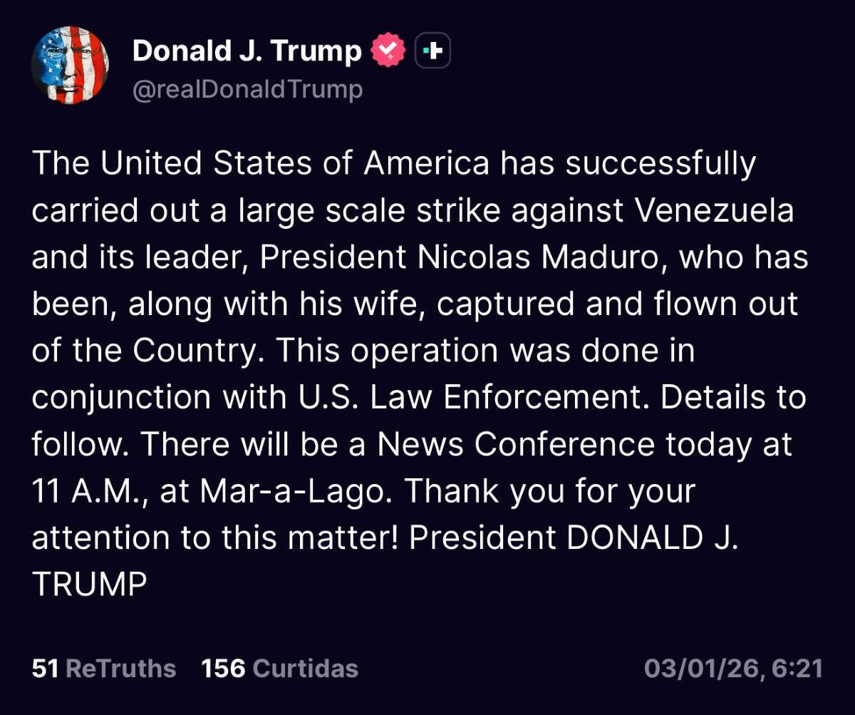 Publicación de Donald Trump