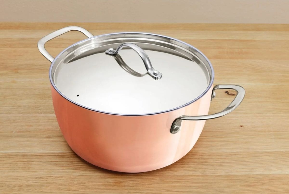 Cacerola con revestimiento de cobre de 24 cm y de 5 L, Silver Crest